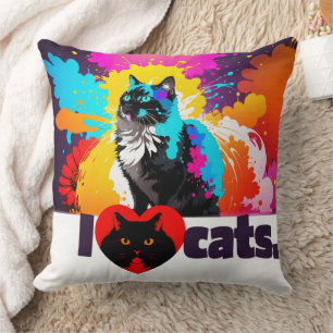 Cojín Decorativo I Heart Cats