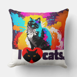 Cojín Decorativo I Heart Cats