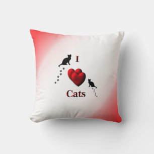 Cojín Decorativo I Heart Cats Mojo Pillow