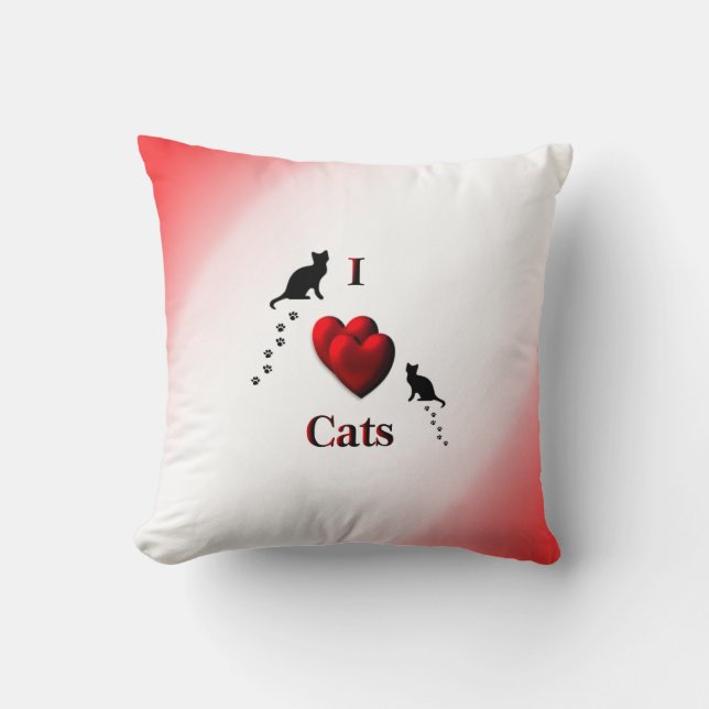 Cojín Decorativo I Heart Cats Mojo Pillow (Anverso)