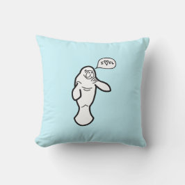 Cojín Decorativo I Heart Florida Manatee Pillow - Azul marino