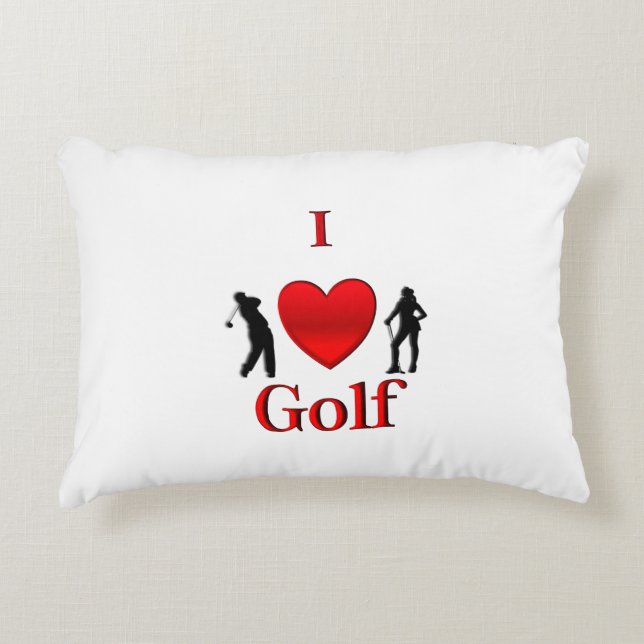 Cojín Decorativo I Heart Golf (Anverso)