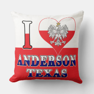 Cojín Decorativo I Heart Love Anderson Texas