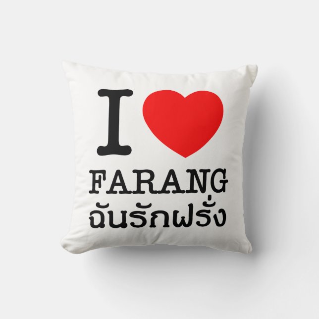 Cojín Decorativo I Heart (Love) Farang (Anverso)