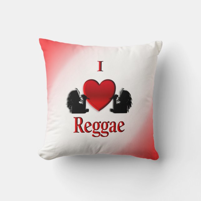 Cojín Decorativo I Heart Reggae Mojo Pillow (Anverso)