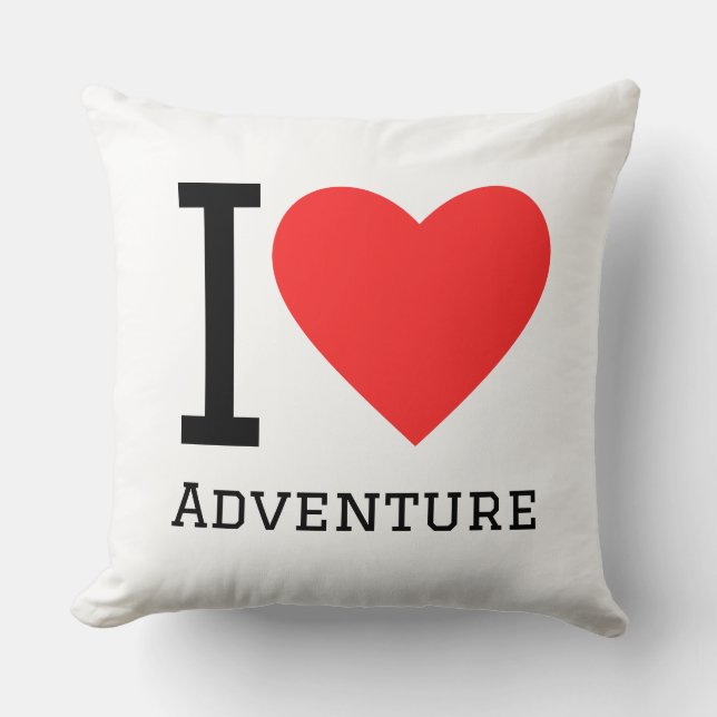 Cojín Decorativo I love adventure (Anverso)