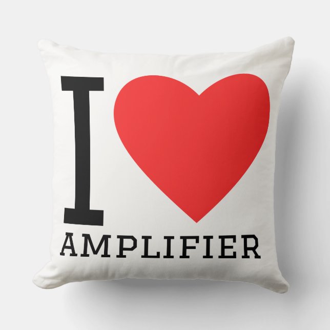 Cojín Decorativo I love amplifier  (Anverso)