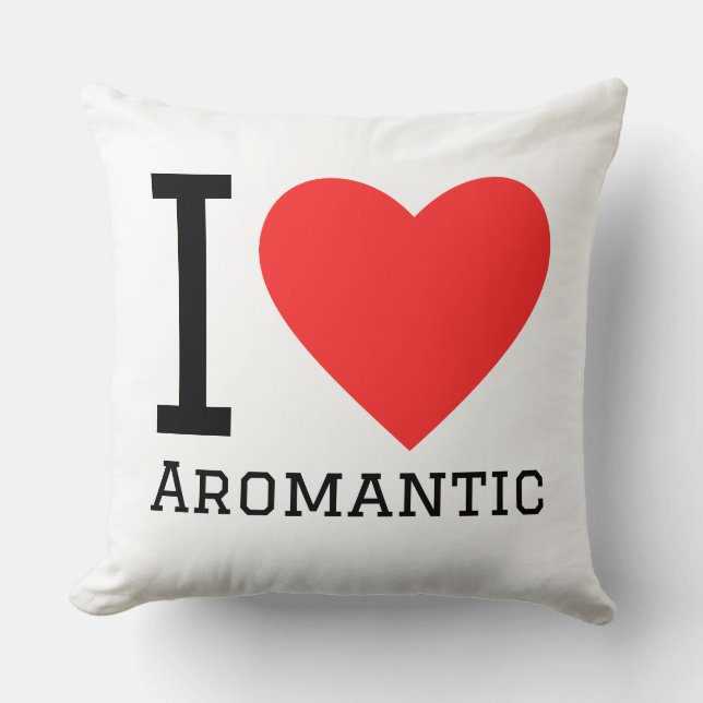 Cojín Decorativo I love aromantic (Anverso)