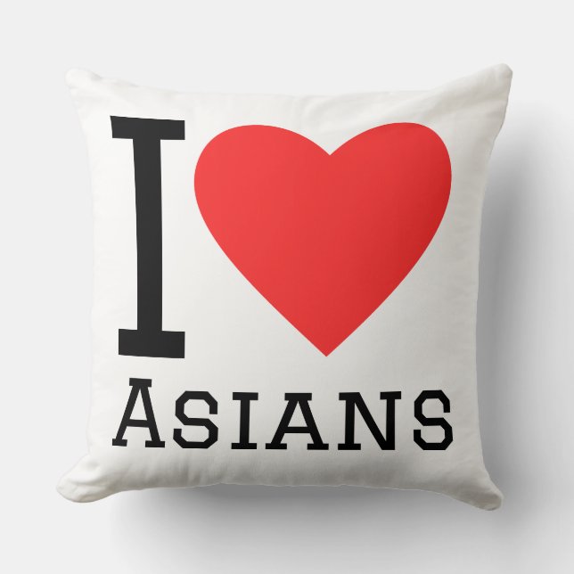 Cojín Decorativo I love Asians  (Anverso)