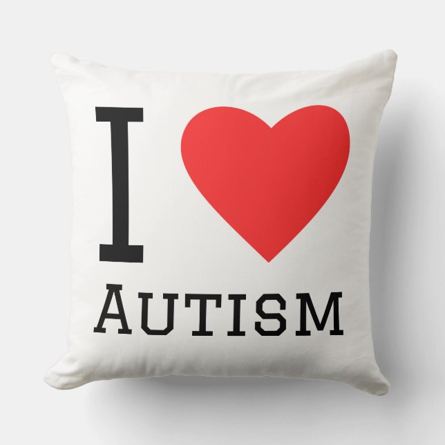 Cojín Decorativo I love autism (Anverso)