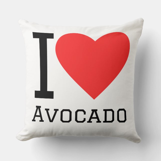 Cojín Decorativo I love avocado (Anverso)