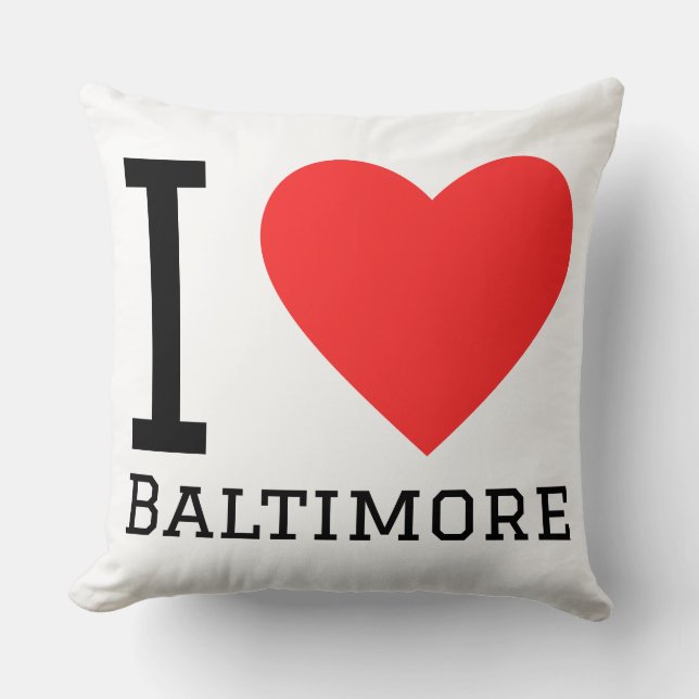 Cojín Decorativo I love Baltimore  (Anverso)