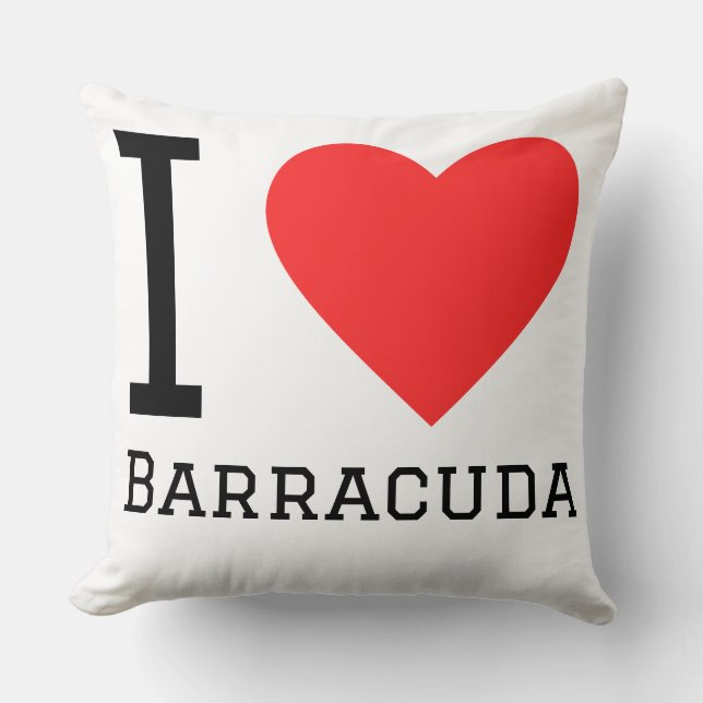 Cojín Decorativo I love barracuda (Anverso)