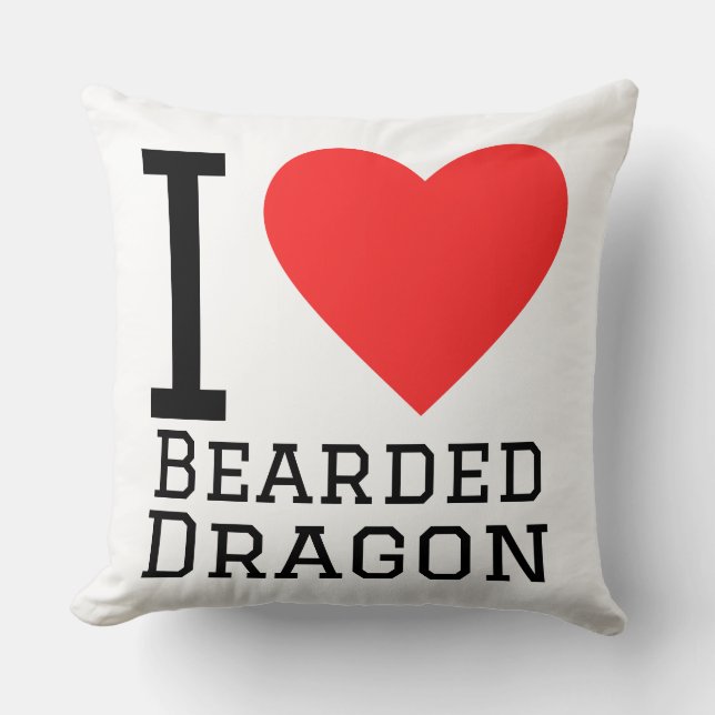Cojín Decorativo I love bearded dragon (Anverso)