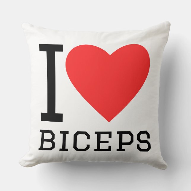 Cojín Decorativo I love biceps (Anverso)