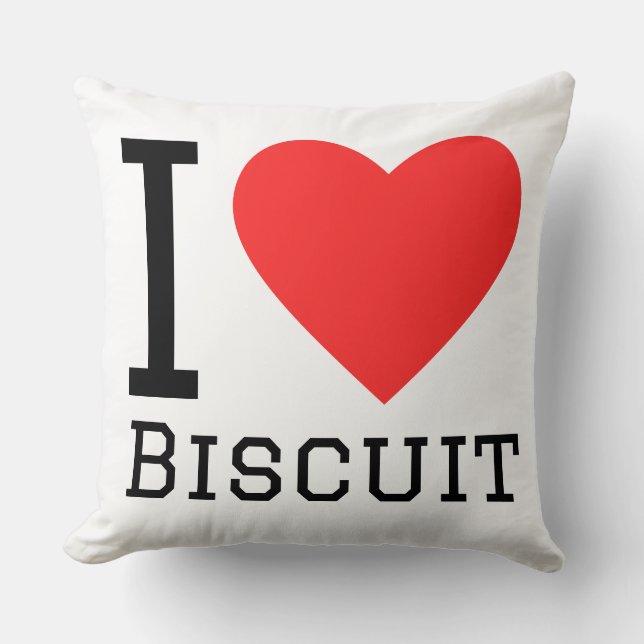 Cojín Decorativo I love biscuit (Anverso)