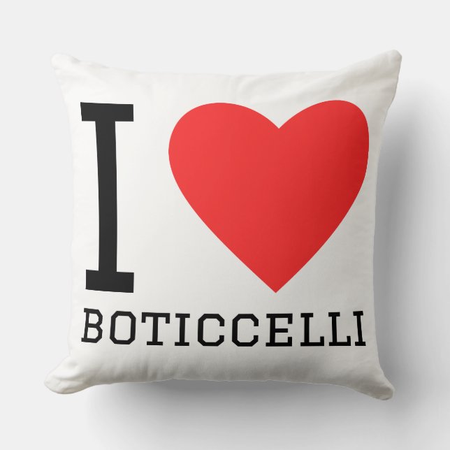 Cojín Decorativo I love Botticelli  (Anverso)