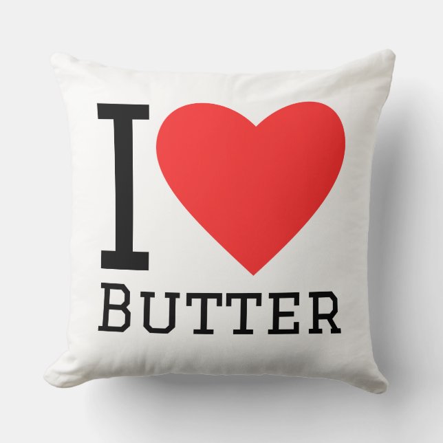 Cojín Decorativo I love butter (Anverso)