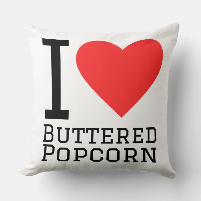 Cojín Decorativo I love buttered popcorn (Anverso)