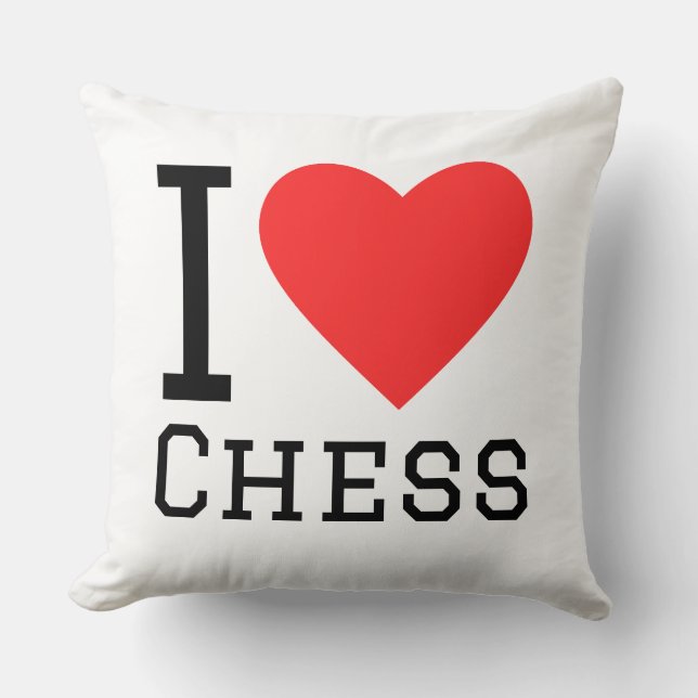 Cojín Decorativo I love chess (Anverso)