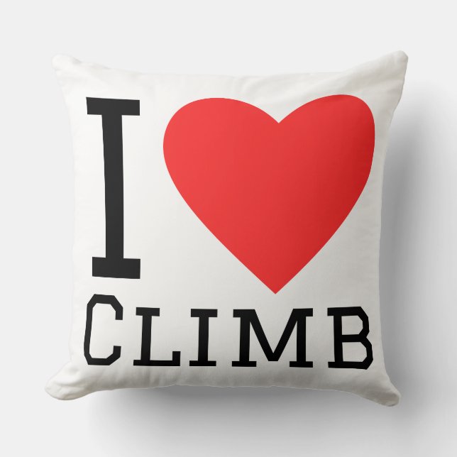Cojín Decorativo I love climb (Anverso)