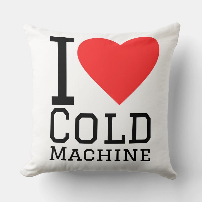 Cojín Decorativo I love cold machine (Anverso)