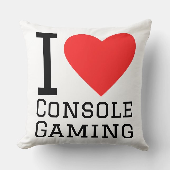 Cojín Decorativo I love console gaming (Anverso)