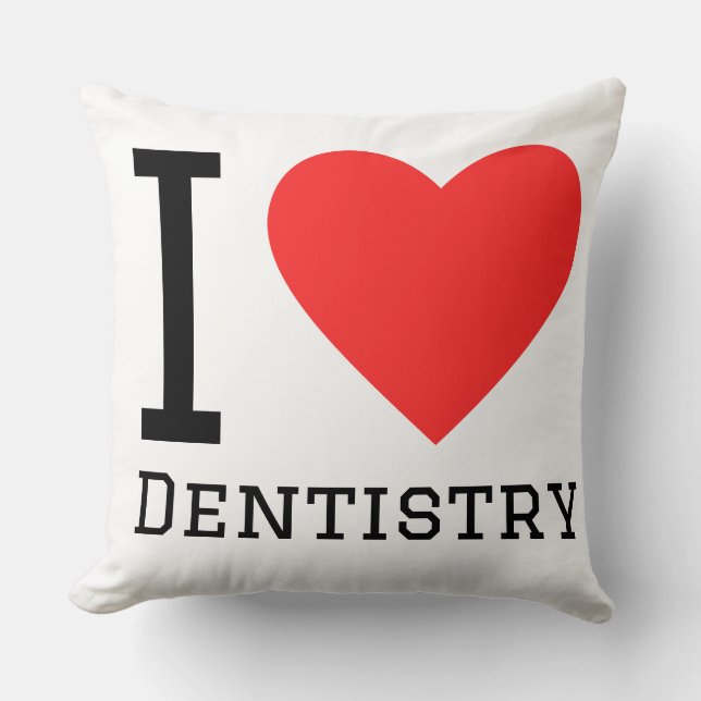 Cojín Decorativo I love dentistry  (Anverso)