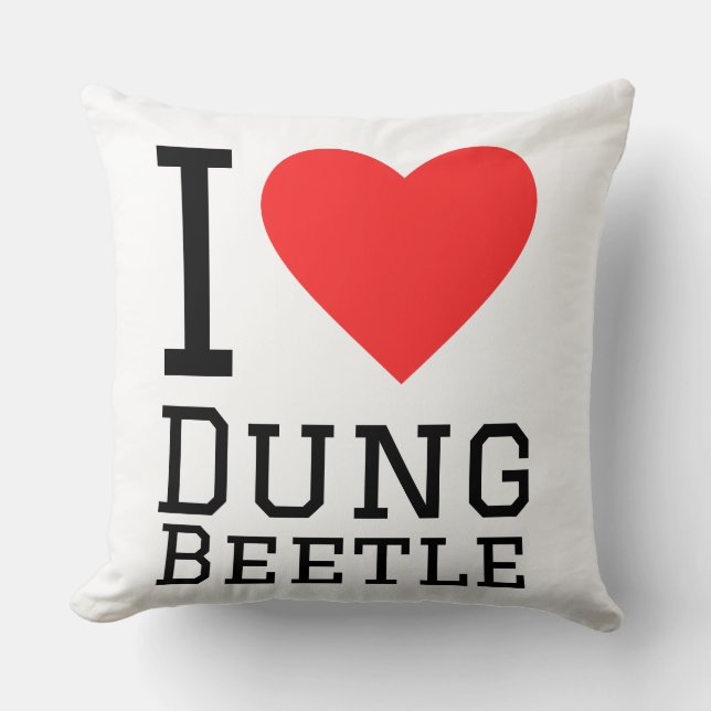 Cojín Decorativo I love dung beetle  (Anverso)