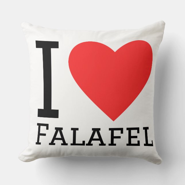 Cojín Decorativo I love falafel  (Anverso)