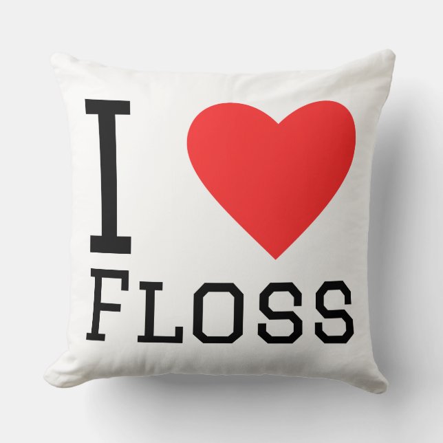 Cojín Decorativo I love floss (Anverso)
