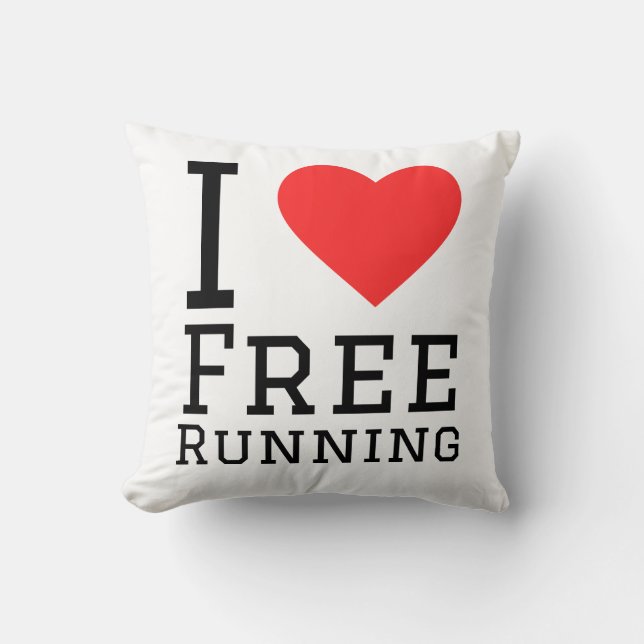 Cojín Decorativo I love free running (Anverso)