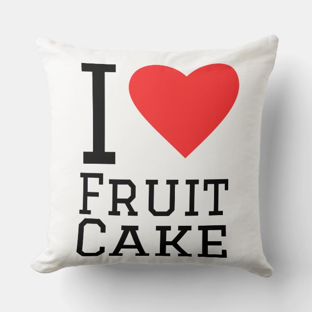 Cojín Decorativo I love fruit cake  (Anverso)