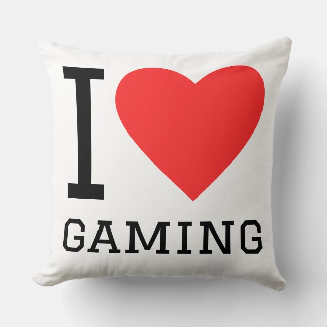 Cojín Decorativo I love gaming (Anverso)