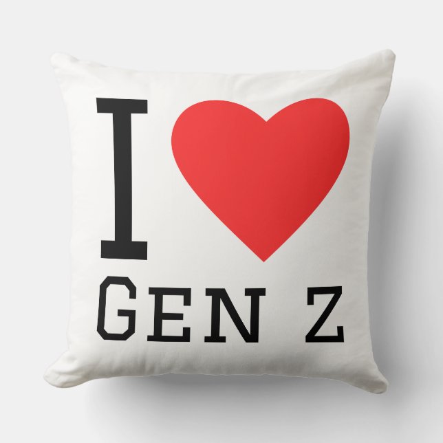 Cojín Decorativo I love gen z (Anverso)