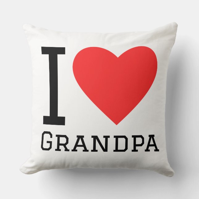 Cojín Decorativo I love grandpa (Anverso)