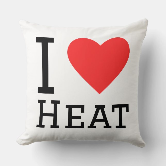Cojín Decorativo I love heat square sticker (Anverso)