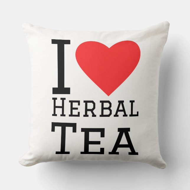 Cojín Decorativo I love herbal tea (Anverso)