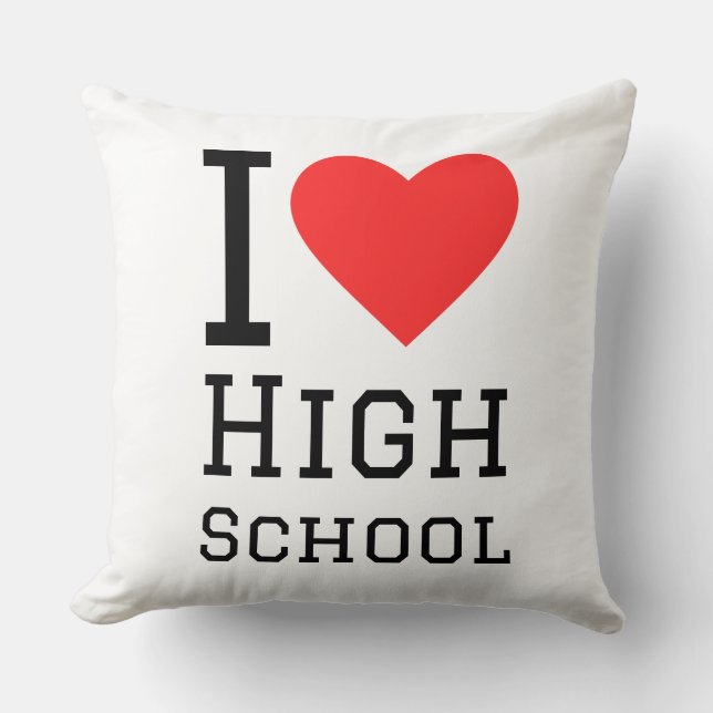Cojín Decorativo I love high school (Anverso)