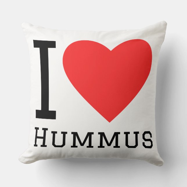 Cojín Decorativo I love hummus (Anverso)