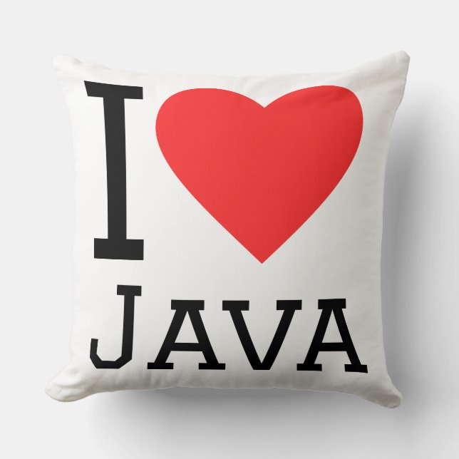 Cojín Decorativo I love Java  (Anverso)