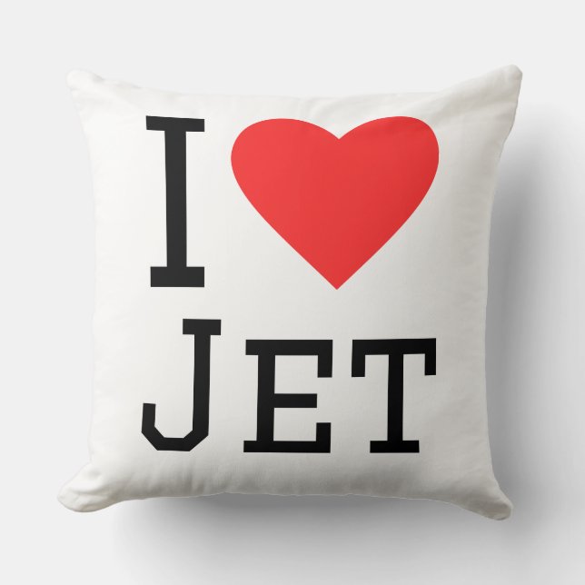 Cojín Decorativo I love jet (Anverso)