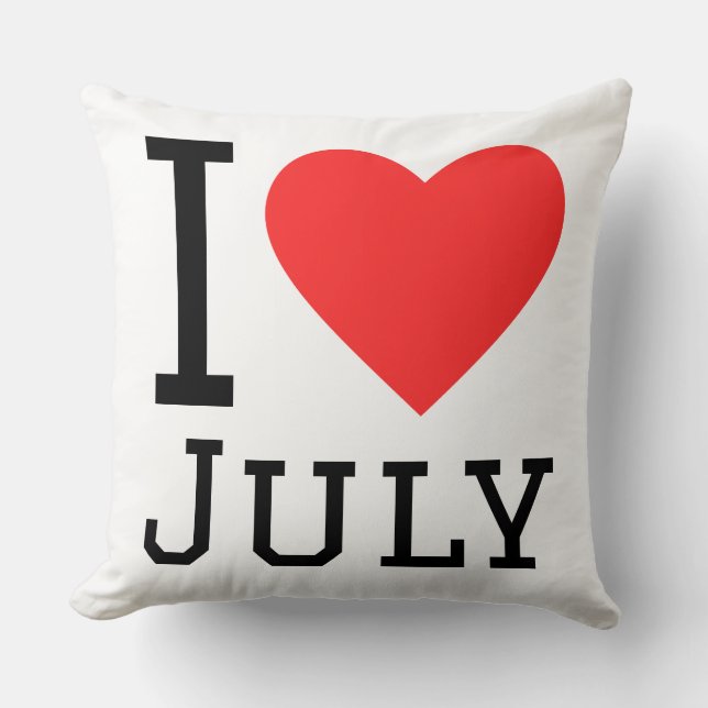 Cojín Decorativo I love July (Anverso)