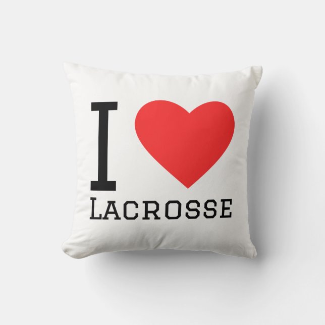 Cojín Decorativo I love lacrosse (Anverso)