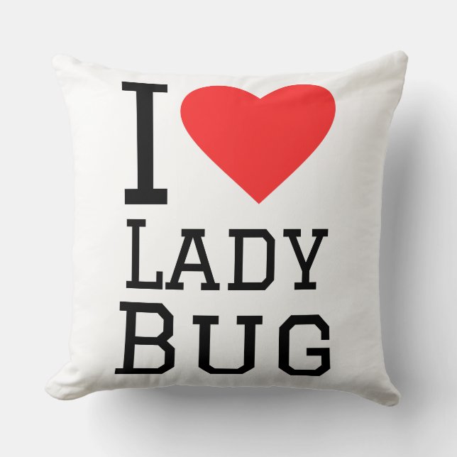 Cojín Decorativo I love lady bug (Anverso)