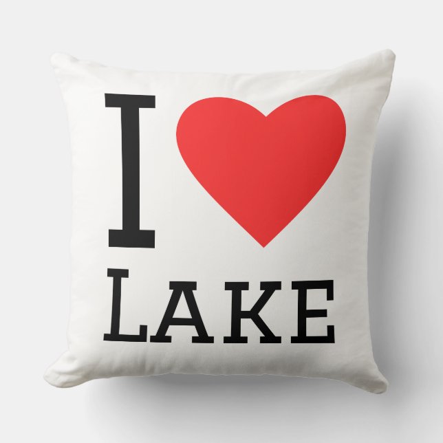 Cojín Decorativo I love lake (Anverso)