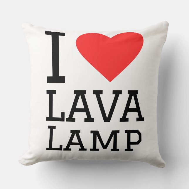 Cojín Decorativo I love lava lamp (Anverso)