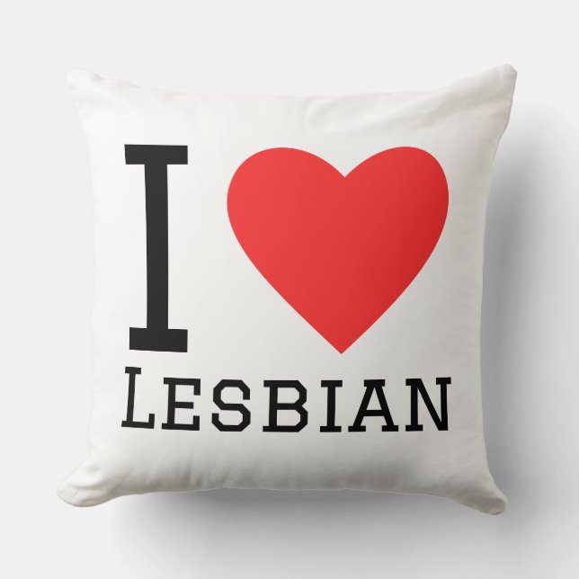 Cojín Decorativo I love lesbian (Anverso)