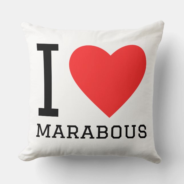 Cojín Decorativo I love marabous (Anverso)