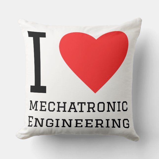 Cojín Decorativo I love mechatronic engineering (Anverso)